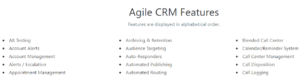 Agile CRM features