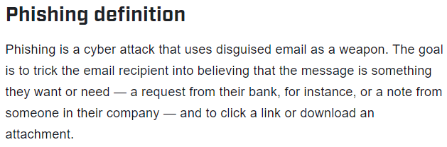 Phishing definition