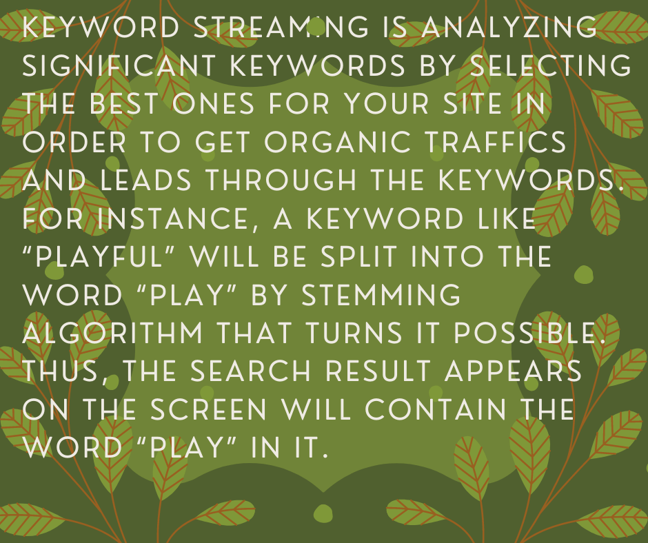 Keyword Streaming Definition