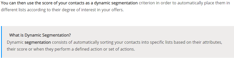 dynamic segmentation