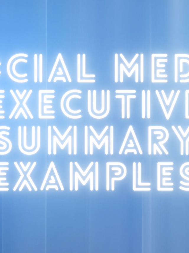 Social media strategy executive summary examples