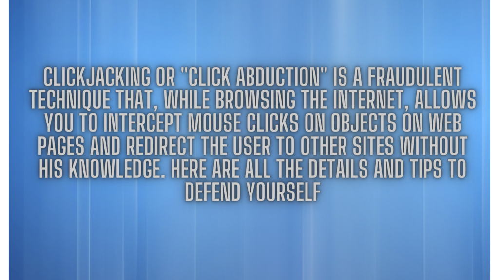 Clickjacking meaning & defiition