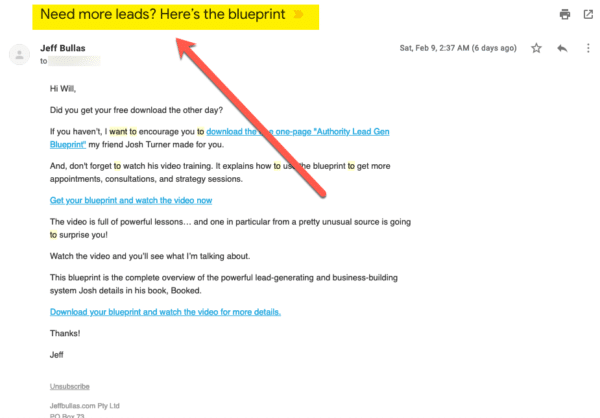 use powerful subject lines in emails